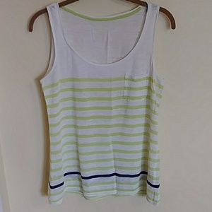 Stripped Linen tank